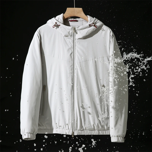 Light and warm cow goods Sheep wool mulberry silk filled autumn and winter men's windproof light and warm cotton jacket hooded jacket 1610 Gentleman Blue 4XL Recommended weight 190-205Jin Jin is equal to 0.5 kg