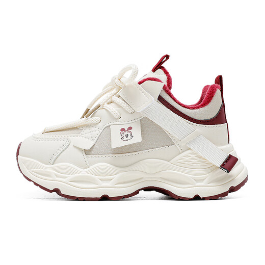 BOBDOG children's shoes, girls' winter velvet warm running shoes, comfortable and versatile children's sports shoes 106555098m/Zoran Red 34