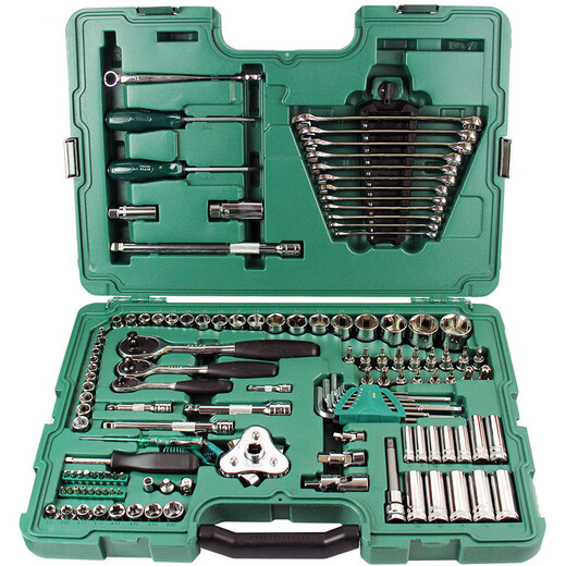 Shida 128-piece auto repair tool set socket wrench repair set 09014A_128-piece large and medium repair comprehensive set_model