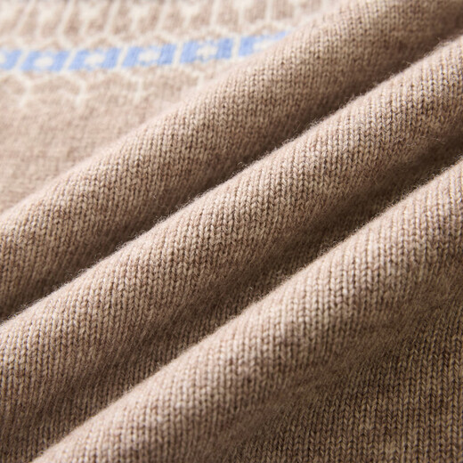 Chunzhu Fair Isle Cardigan 25 Autumn and Winter New Half Turtle Collar Jacquard Warm and Fashionable Age-Reducing Sweater Women's Sweater Mihua Apricot M (90-110Jin Jin equals 0.5kg)