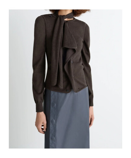 LEMAIRE 25FW Asymmetric Sleeveless Cardigan Women Picture Color TO1485LK087 20 | XXS