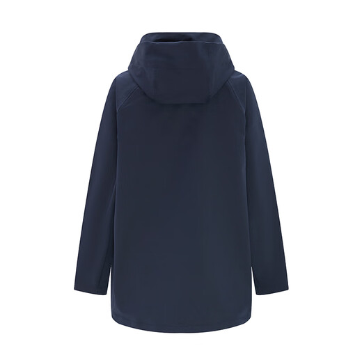 Navigare Italian small sailing windbreaker women's autumn mid-length hooded coat loose commuter windproof jacket navy blue M