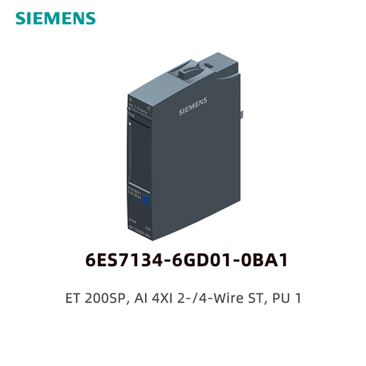 Siemens ET 200SP analog input module 6ES7134-6GD01-0BA1, AI 4XI 2-/4-Wire ST,PU 1
