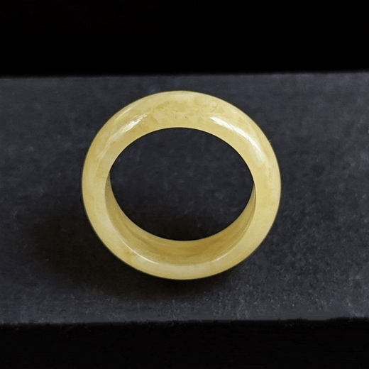 Uozawa natural beeswax ring, Russian raw material, amber, white flower nectar ring, chicken fat yellow ring, men's and women's jewelry accessories, chicken fat yellow beeswax (with test certificate) 54.3mm No. 15 inner diameter 17.3 circumference