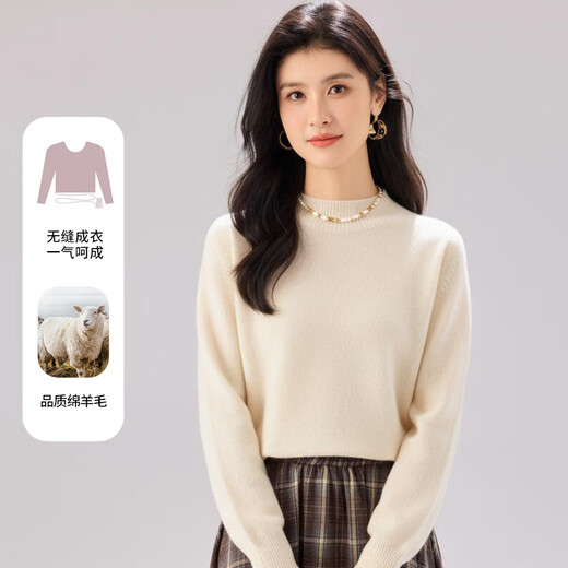 Jinju special offer multi-color wool sweater autumn and winter warm half turtleneck basic base pullover sweater for women