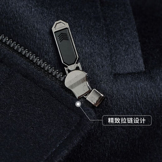 Fazeya Hengyuanxiang Group high-end cashmere stand-collar jacket men's slim fit goose down liner casual woolen woolen jacket short coffee gray M (170) (recommended 105-125Jin Jin equals 0.5 kg)