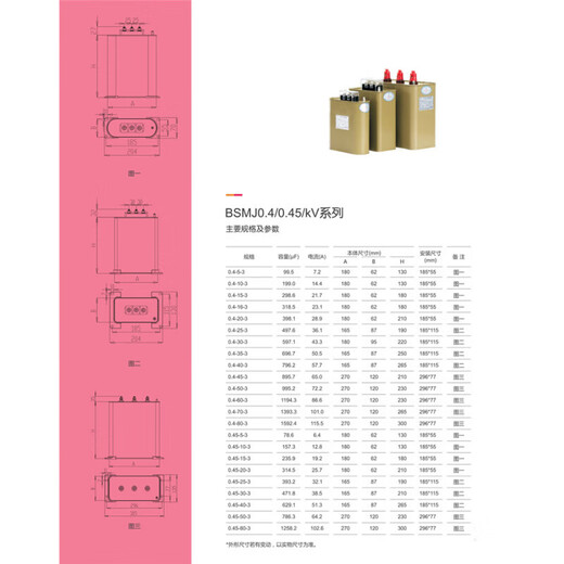Suzhou Surong BSMJBCMJ0.44-15/16/20/25/30/40-3 self-healing parallel power capacitor 0.44-50-3