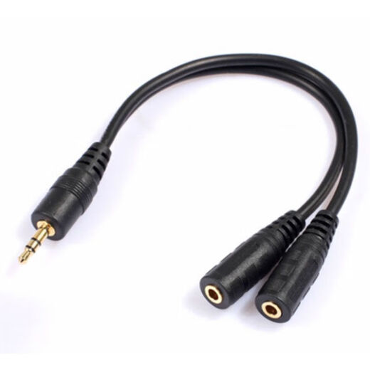 Headphone splitter 1/2 couple audio cable sharer 1/2 headphone adapter headphone adapter wiring 1/2 headphone cable 0.2 meters