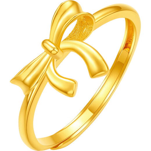Saturday Blessing Girl's Thoughts Series Bow Gold Ring Price A0115489 Live No. 13 Approximately 2.74g