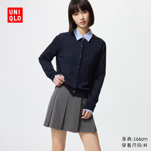 Uniqlo Women's Pleated Mini Skirts/Casual Shorts 25 Autumn and Winter New Style 480302 08 Dark Gray XL/165/76A
