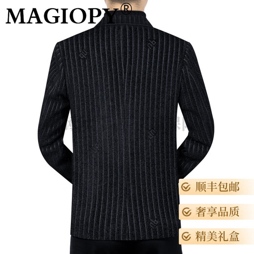 MAGIOPY роскошный брендовый костюм высокого класса, мужская куртка 2025, весенне-осенняя деловая повседневная облегающая куртка для папы молодого и среднего возраста, бордовый XL