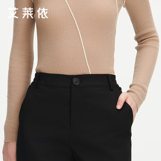 Ai Lai shopping mall's same style down pants for women, fashionable high-waisted, slim and warm, tapered nine-point duck down pants, Lanye Mokong XL