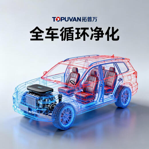 TOPUVAN12v car active oxygen disinfection machine, car-mounted household formaldehyde removal, smoke odor removal, car leather smell removal, disinfection, sterilization and deodorization ozone generator, 12V car-mounted 5g/h, straight into the cigarette lighter