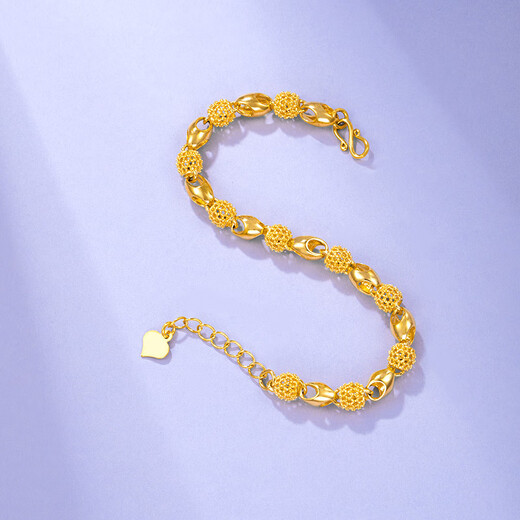 Laomiao gold-plated silver bracelet for women, hollow and exquisite 18K gold non-fading fashion niche exquisite bracelet