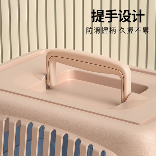 MODX宠物航空箱猫咪便携狗狗外出车载笼子小型中大型犬托运车载手提 黑色加厚航空箱1号-金属银色门