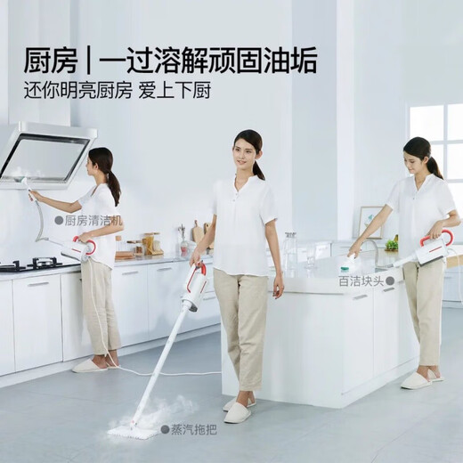 Delma steam mop floor mop household electric mop high temperature steam cleaning machine kitchen cleaning ZQ610 Delma steam mop floor mop household electric mop high temperature steam cleaning machine kitchen