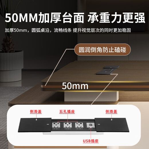 Litang light luxury boss desk office desk and chair combination simple modern president desk leadership office furniture manager executive desk 1.8 meters + double cabinets