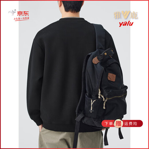 Yalu Men's Bottoming Shirt 2025 Autumn New Henley Collar Design Commuting Loose Top Men's Sweatshirt Gray M (100-120)Jin Jin is equal to 0.5 kg