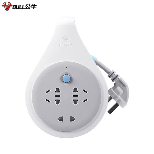 Bull (BULL) overheat protection engineering terminal block/engineering cable reel/overheat protection cable reel socket/socket strip for engineering use 3 positions 10 meters GN-802