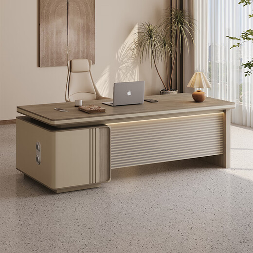 Small boss desk light luxury simple modern executive president desk executive desk office bookcase table and chair combination size and color support customization
