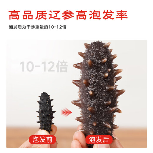 Fishing Travel Notes National Standard 11 times foaming Dalian light dried sea cucumber net weight 50g 8-15 pieces family size straight from the source