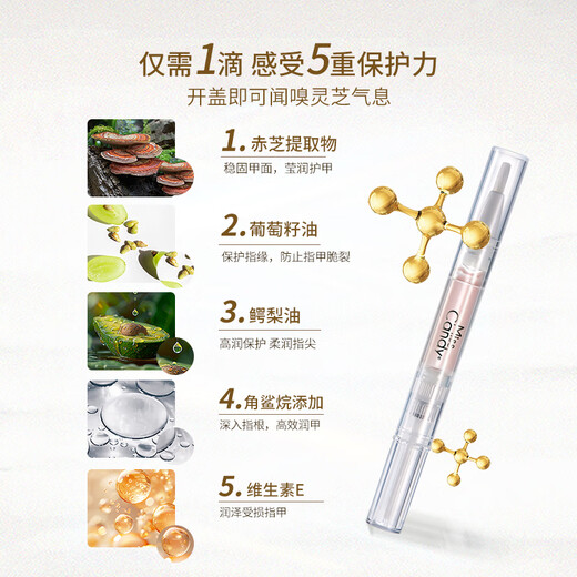 Miss Candy Care Nail Surface Fingertip Pen Improves Smoothing and Smoothing of Nails and Nails and Nails Nutrient Oil 2ml Ganoderma Lucidum Care Oil NF010