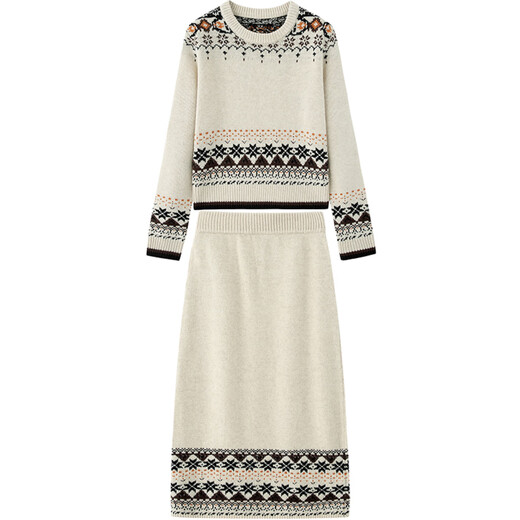 Wancaoyi 2025 winter new set H26101451 off-white M