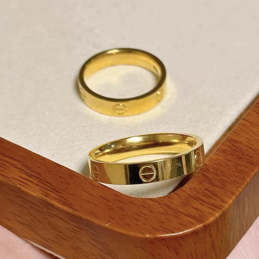 Centennial ancient craftsmanship gold-coated silver ring light luxury style ring ancient method plain ring gold-coated silver ring for men and women Hong Kong code No. 9, exquisite thickened and widened style