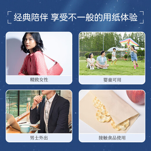 Exclusive to the event, Starry Night Art Series Handkerchief Paper 4-layer thickened small pack tissue paper is not easy to break when wet and is portable. Must-have for travel. 4-layer 10 packs.