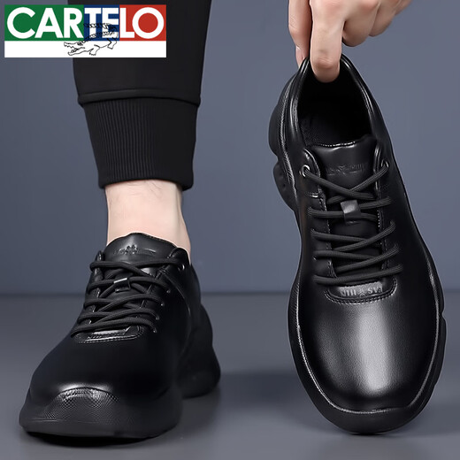 Cartelo Chaussures masculines 2025 Nouvelle randonnée en cuir authentique pour hommes Chaussures de course en cuir de sport en cuir automne