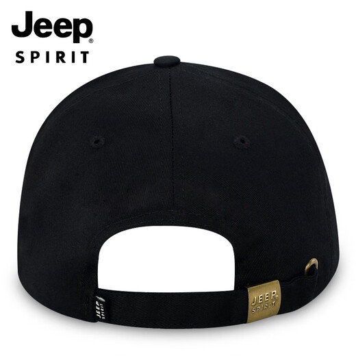 Jeep (JEEP) solid color baseball hat for men and women, spring and autumn new fashion Korean version casual outdoor travel youth peaked cap A0601 black one size (56-61cm) adjustable