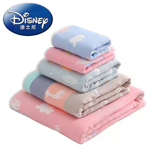 Disney (Disney) Class A pure cotton gauze diaper pad for infants and children waterproof and washable diaper pad, aunt pad, mattress, newborn supplies, gauze, blue color cloud, 30*40cm, five pack