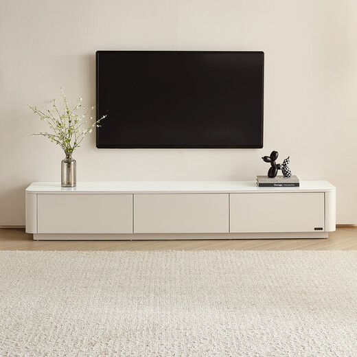 Hogar de quanyou moderno gabinete de televisión simple gabinete de almacenamiento de almacenamiento de vidrio templado de la mesa del piso al piso contra la pared