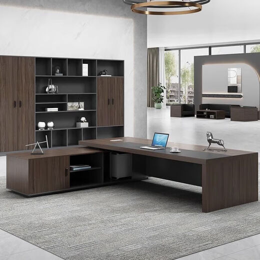 Office desk and chair combination boss desk manager light luxury modern executive desk office furniture 1.6m boss desk
