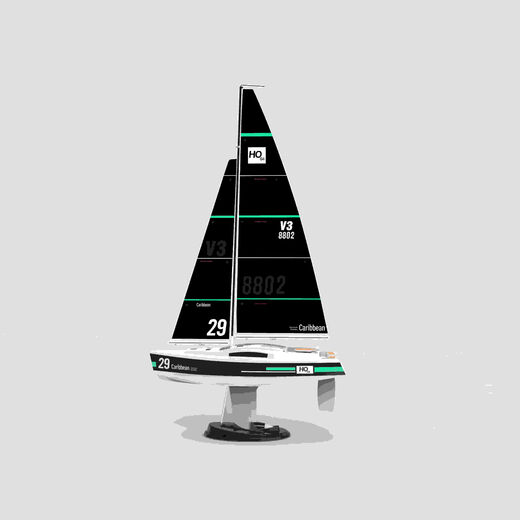 Shantou Lincun 24G full scale remote control unpowered mini wind racing sailboat Caribbean Baima Lake 880 8802V3 is the same size as Baima Lake 280
