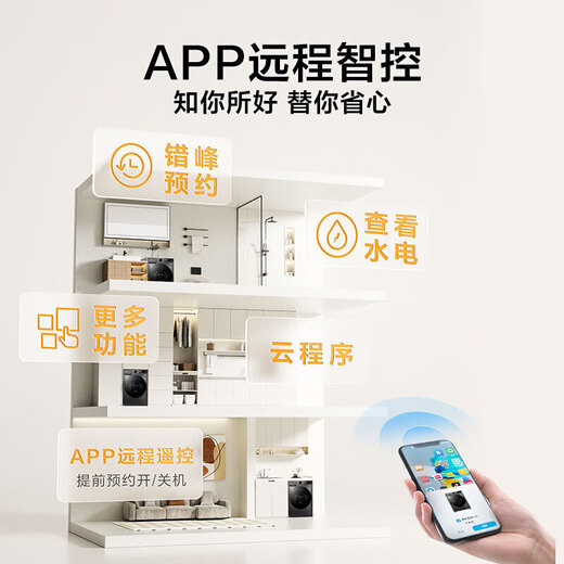 LittleSwan drum washing machine fully automatic 10/12kg large capacity frequency conversion 1.1 high cleaning ratio high temperature sterilization and mite removal ultra-thin body first class energy efficiency trade-in 12kg V20 integrated elution steam disinfection + WIFI intelligent control