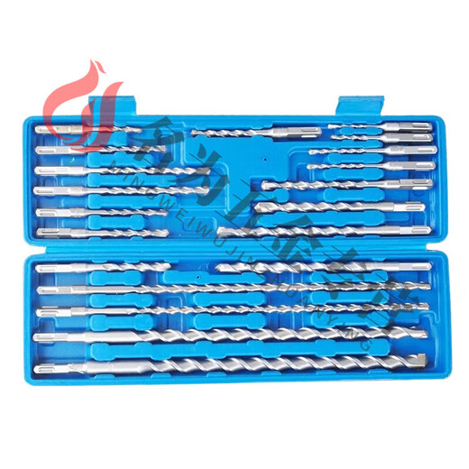 Ai style electric hammer drill bits 20 pieces commonly used set square handle four pits round handle two pits two slots 110-450 total square handle 20 pieces set
