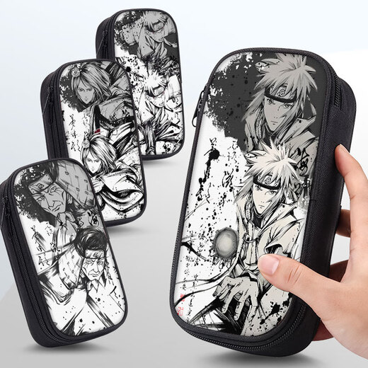 Naruto Pencil Case Grundschule Schüler Bleistift Fall Junior High School Schüler Bleistift Fall Bleistift Fall Fall Boy Boy Boy Boy Stapel Bleistiftbeutel Schüler Peripherie Retro Ink Style Girl 20 Leinwand Pencil Fall ZQ16856