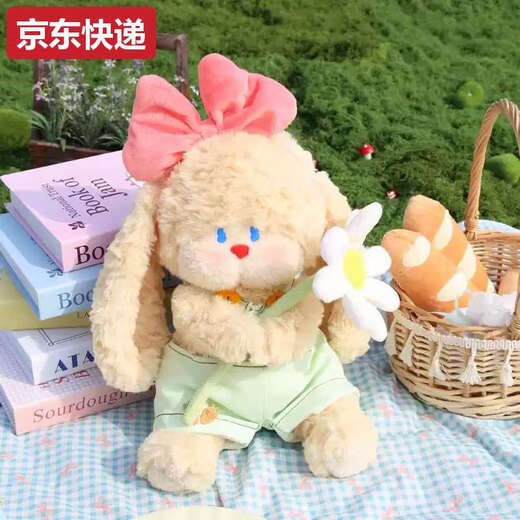 Maternal Mother Naughty Hill Annie Rabbit Doll Plush Toy Soothing Cute Doll Children and Girls Festival Annie Rabbit + Overalls Set + Gift Box