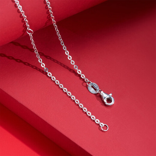 Hi Diamond, available in stock, shipped in seconds, platinum necklace, plain chain, clavicle chain for women, simple, versatile, and stylish gift for girlfriend, platinum approx. 3.4g, 0.1g, 45cm