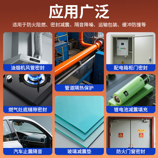 Fire door flame retardant seal strip fire door electric box cabinet door gap door frame engineering fire seal strip heat insulation high temperature resistant door and window gap seal strip self-adhesive sound insulation strip sponge strip anti-collision strip upgraded version - 2mm thick black 15mm wide * 5m long