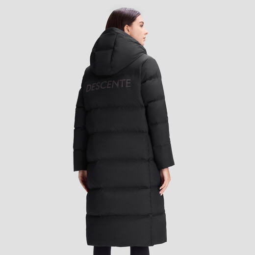 DESCENTE Desante SKI STYLE series HEAT NAVI men's and women's long goose down sports down jacket women's BK-black-D5492SDJ52 XL (male 180/female 175)