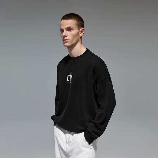 CHINISMCH卫衣男美式高街宽松套头情侣上衣重磅经典版圆领卫衣SC20071016