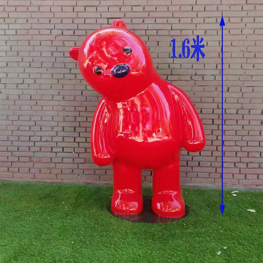 Fiberglass cartoon sculpture large stainless steel animation character panda ip foam doll mascot various cartoon sculptures customized