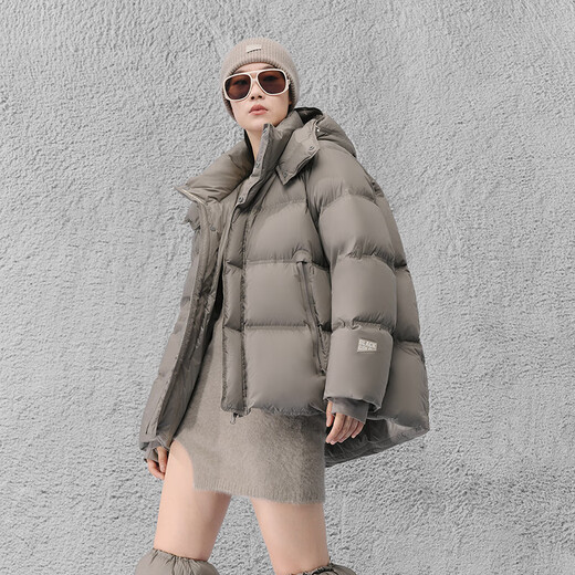 Govan Black Gold Goose Down Jacket Hug 5.0 Four Grid Short 2025 New Women's Casual Down Jacket Gilt No. 10 S