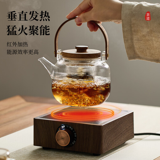 Yipot teapot glass teapot set household electric ceramic stove teapot kettle health pot complete tea set set 1.1L pot + 1000W stove