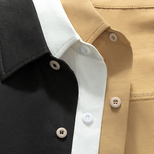 VANCL long-sleeved shirt men's spring and autumn white shirt men's casual loose large size thin jacket summer white 2XL