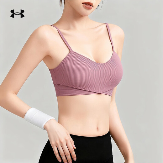 Under Armor Women's Spaghetti Strap Bra Autumn New Fashion Back Beautiful Yoga Pilates Sports Bra 1384011 1384011-697 S