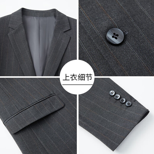 GOLDLION G+ goldlion suit suit Korean version business casual slim wedding dress groomsman fashion casual suit men's suit flagship official dark gray M 170/88A