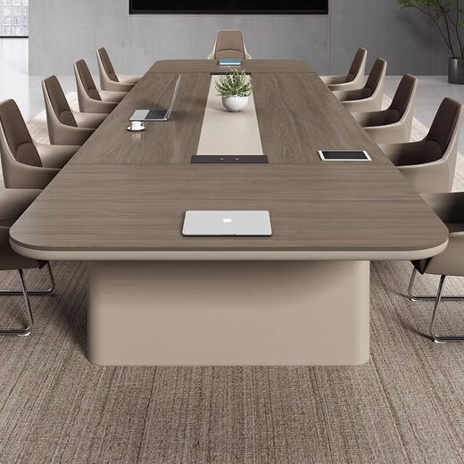 Large painted conference table, light luxury long table reception desk, simple modern negotiation table, simple conference room table and chairs 2.4m*1.2m conference table